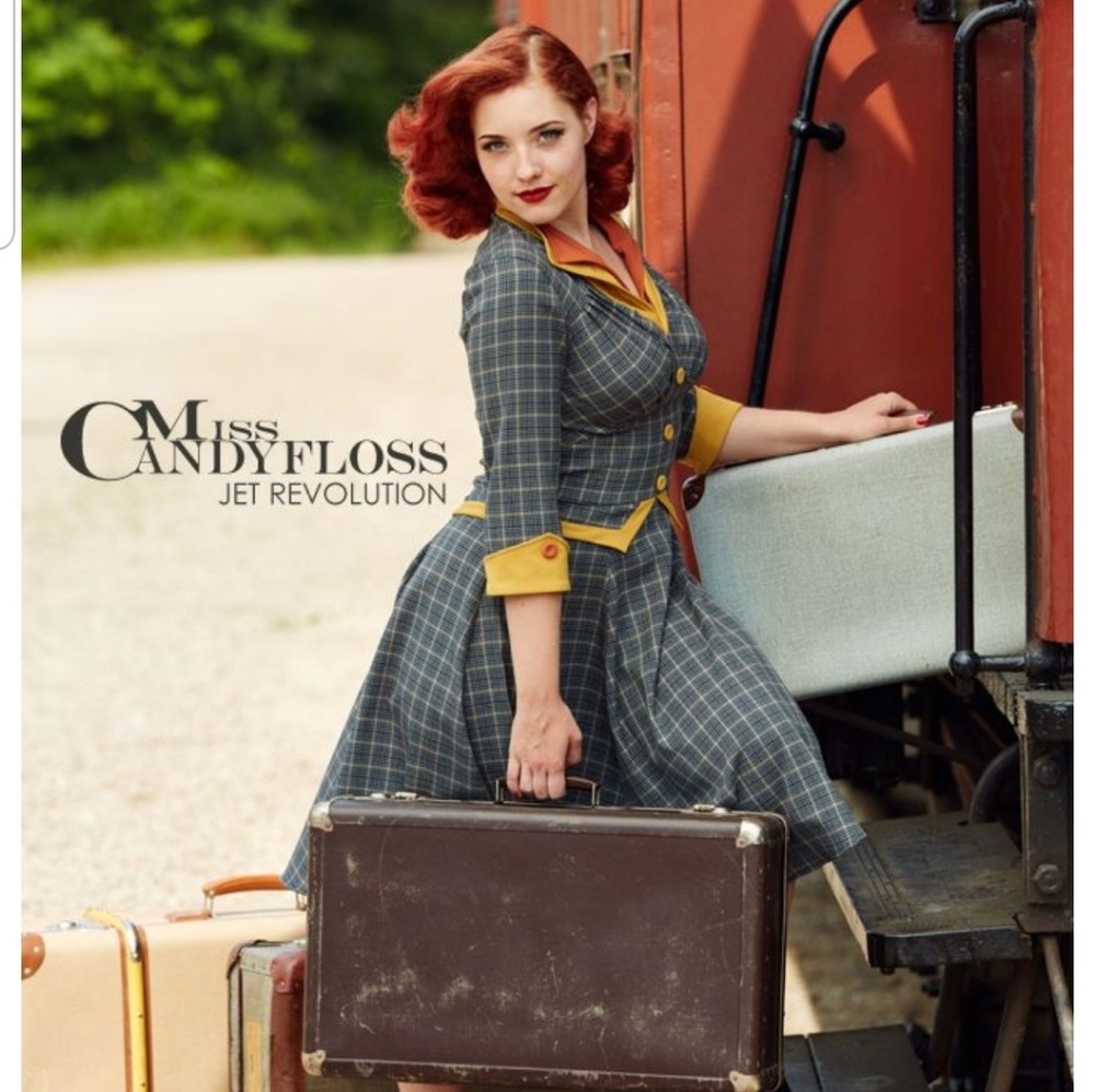 Miss Candyfloss Beverly Tartan suit look dress L